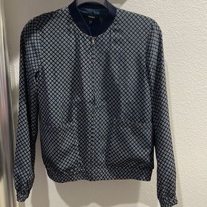 Theory lightweight silk patterned jacket